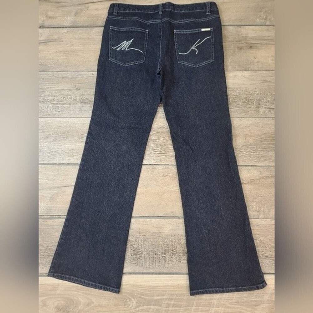 Michael Kors Dark Wash Bootcut Jeans Size 8 Stretch Denim Pants - Picture 3 of 13